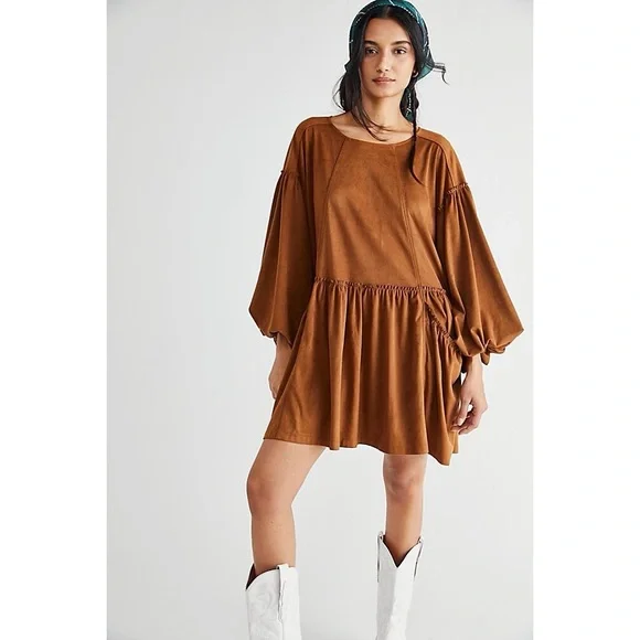 Free People Abbie Vegan Suede Dress - Picture 1 of 16